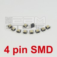 10pz Pulsante SMD da circuito stampato miniaturizzato 6x6x4,3